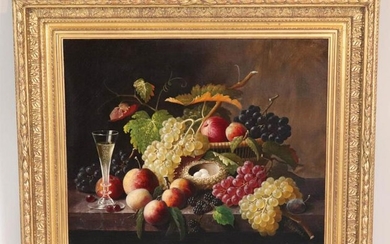 Severin Roesen, 'Still Life with Champagne Flute'