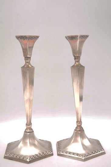 Shabbat candlesticks - .800 silver - Israel - Mid 20th century