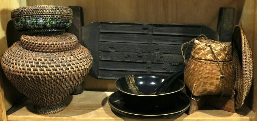Shelf of Asian objects