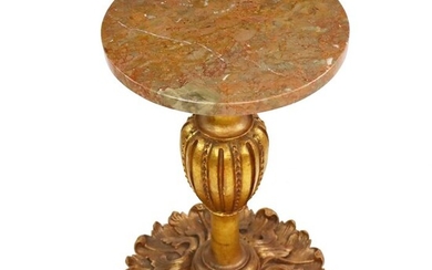 Side table in gilt carving - Marble, Wood - Late 19th/ 20th century