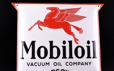 Sign - Mobil - XL Mobiloil Gargoyle; 450mm; enamel sign