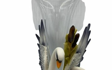 Signed Cevik Italian Hand Made Grafted Glass and Bird