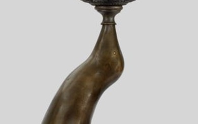 Skulpturale Tischlampe im Art Déco-Stil