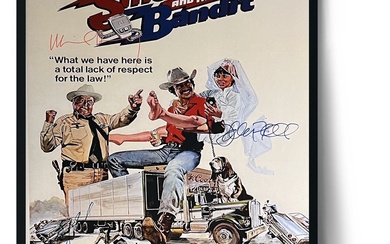 Smokey And The Bandit cast signed movie poster
