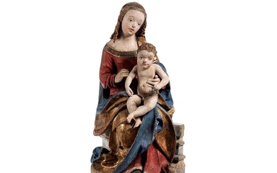 Spätgotische Madonna mit Kind