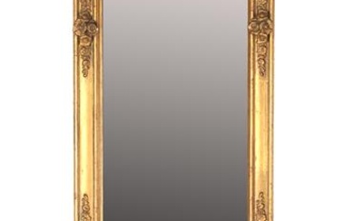 (-), Damspiegel in goudkleurige bewerkte lijst, ca. 1820,...