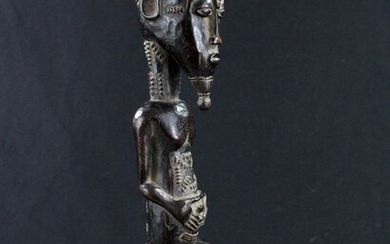 Statue(s) - Wood - Godè - Baoulé - Ivory Coast