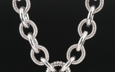Sterling Fancy Link Chain Necklace