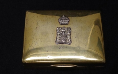 Sterling silver gilt cigarette box Worshipful company of Cutlers,...