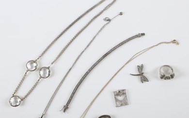 Sterling silver jewelry grouping