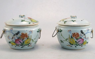 Storage pots (2) - Porcelain - China - Republic period (1912-1949)