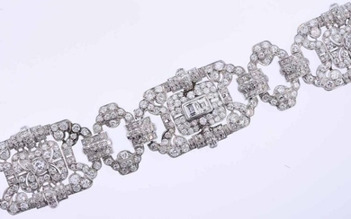 Stunning Art Deco Platinum and Diamond bracelet, @18ctw
