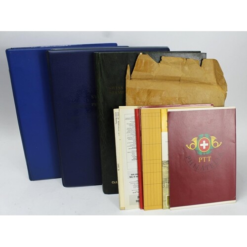 Switzerland collection housed in two albums and a stockbook ...