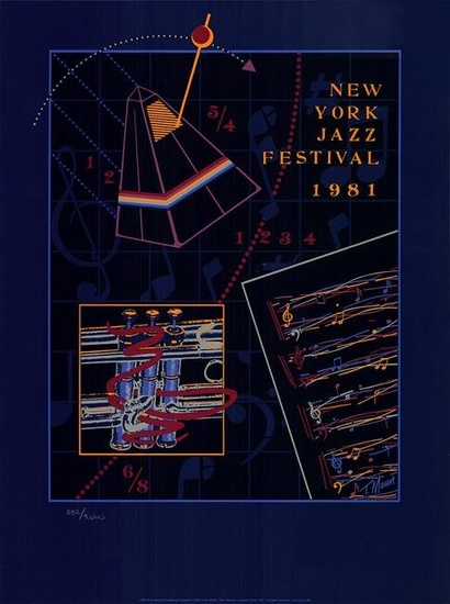 T. Mann - New York Jazz Festival 1981 - 1981 Serigraph 24" x 18"
