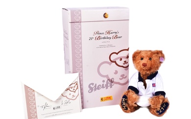 TEDDY BEARS - STEIFF PRINCE HARRY 21ST BIRTHDAY BEAR