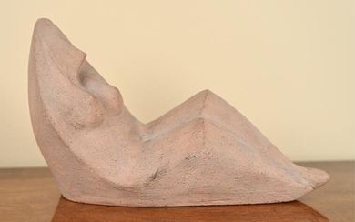 TERRACOTTA ABSTRACT FEMALE NUDE SCULPTURE