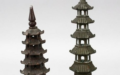 TO 20TH CENTURY CHINESE MINIATURE PAGODA MODELS, one