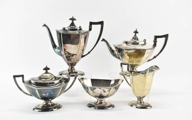 Tea and Coffee Service in Silver Plate