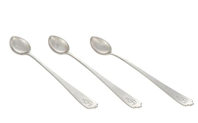 The Kalo Shop iced tea spoons, #A4, set of three 1 1/8"w x 7 7/8"l