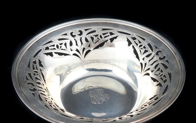 The Sweetser Co. Sterling Silver Art Nouveau Pierced Centerpiece Bowl