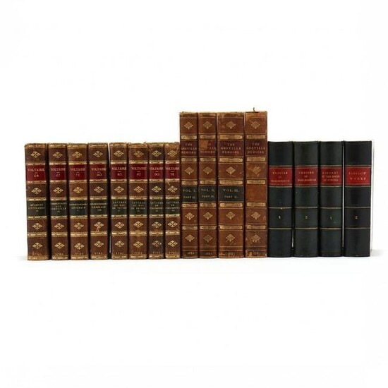 Three Partial Book Sets Consisting of Sixteen Antique