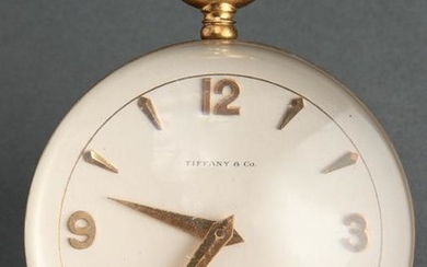 Tiffany & Co. Acrylic Sphere & Brass Desk Clock