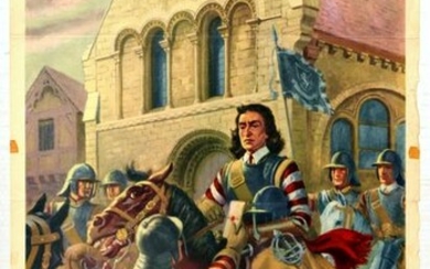 Travel Poster Huntingdon Oliver Cromwell British