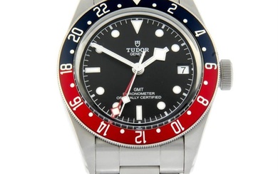Tudor - a Black Bay GMT watch, 41mm.