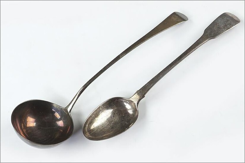 Two English George III Silver Serving Pieces.