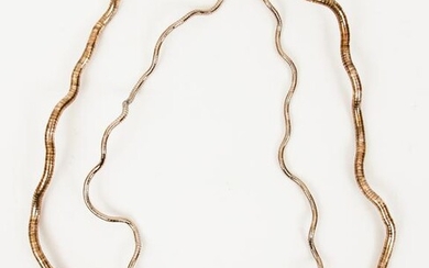 Two Flexible Snake Chain Necklaces