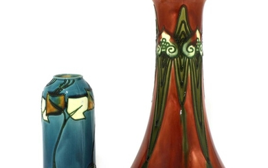 Two Minton secessionist pottery vases