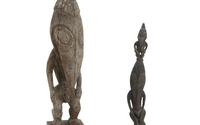 Two Oceanic wooden fetish figures