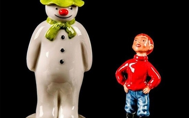 Two Royal Doulton Figurines, James Builds a Snowman Set