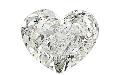 Unmounted Diamond The heart-shaped diamond measures 6.10 x 7.26...