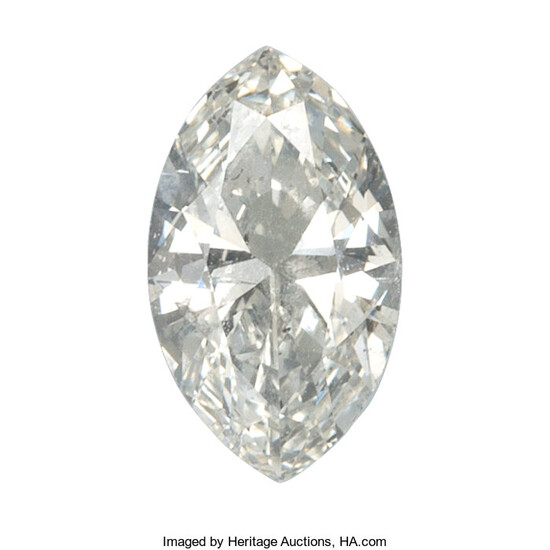 Unmounted Diamond The marquise-shaped diamond measures 7.68 x 4.48...