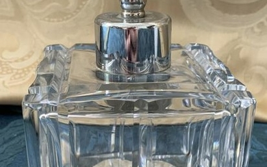 VAL ST LAMBERT HEAVY CRYSTAL SQUARE DECANTER