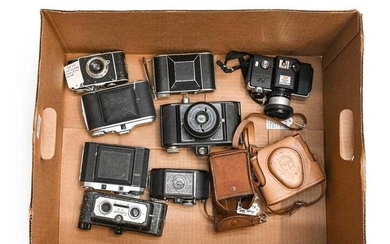 Various Cameras including Bolsey Model C, Zeiss Ikon Baby...
