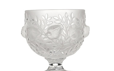 Vase Elisabeth en cristal moulé-pressé signé Lalique France, h. 13,5 cm
