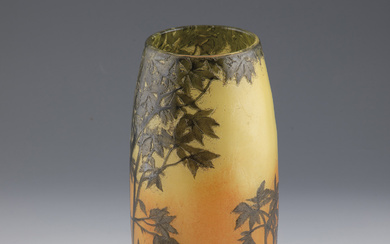 Vase with Swans Legras & Cie., Verreries de Saint-Denis, circa 1910 Colourless g...