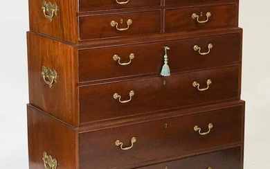 Very Fine SC Chippendale Style Campaign Chest By Boyd Smith