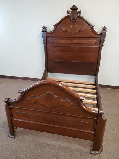 Victorian Walnut Bed