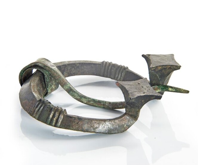 Viking Bronze Large Penannular Brooch - 8.5×7.5×2.2 cm