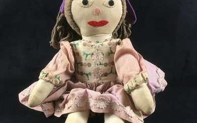 Vintage Hand Made Muslin Doll