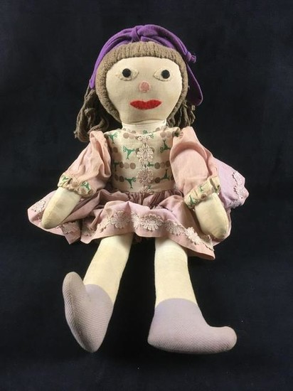 Vintage Hand Made Muslin Doll