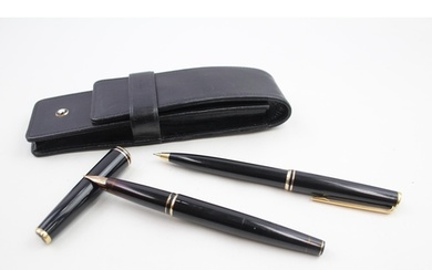 Vintaged MONTBLANC Classic Black Fountain Pen w/ 14ct Gold N...