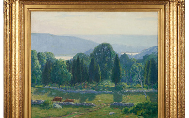 WILSON HENRY IRVINE (American, 1869-1936) Summertime, Lyme framed 86.0 x...
