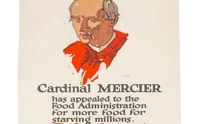 WW1 US "Cardinal Mercier" Propaganda Poster