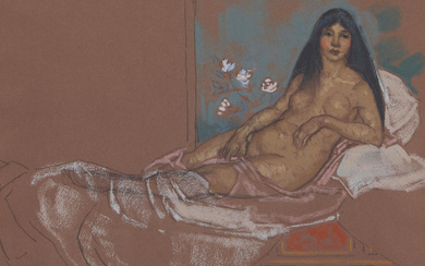 William Penhallow Henderson (1877-1943) Reclining Nude sight 7 1/2 x...
