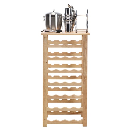 Wine Rack with Bar Tool Collection Including OGGI Penguin Form Cocktail Shaker