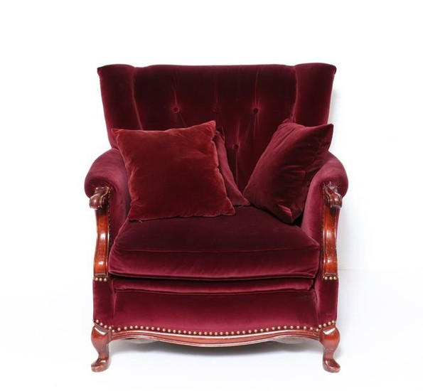 Wingback Tufted Upholstered Club Chair